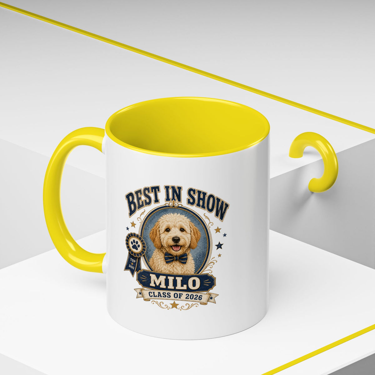 Milo Bailey Dog Dad Mom Best in Show Milo Dog Coffee Mug — Class of 2026 Accent Mug