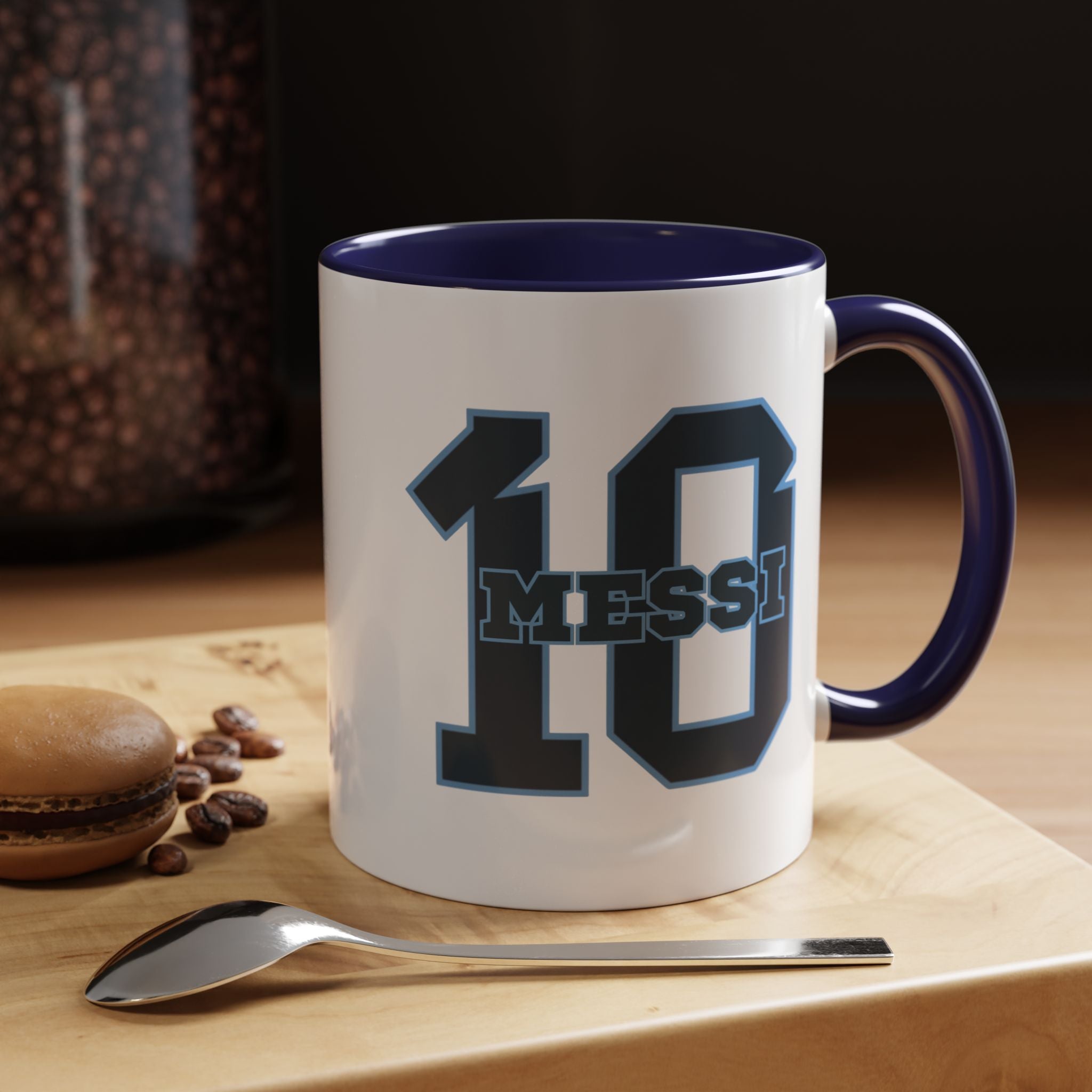 10 'Messi' Accent Coffee Mug — Soccer Jersey Number Coffee Cup