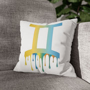 Gemini Drip Zodiac Pillow pillowcase Spun Square Pillowcase