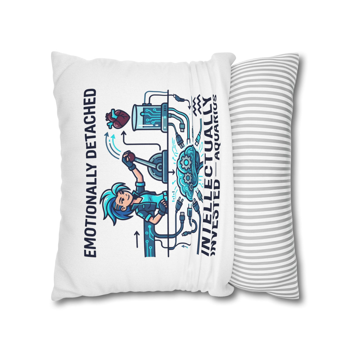 Aquarius Zodiac Spun Polyester Square Pillowcase
