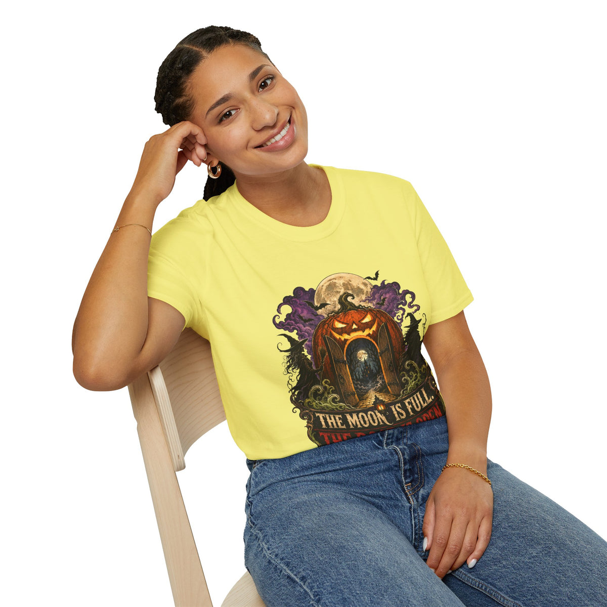 Halloween The Moon Is Full Unisex Softstyle T-Shirt