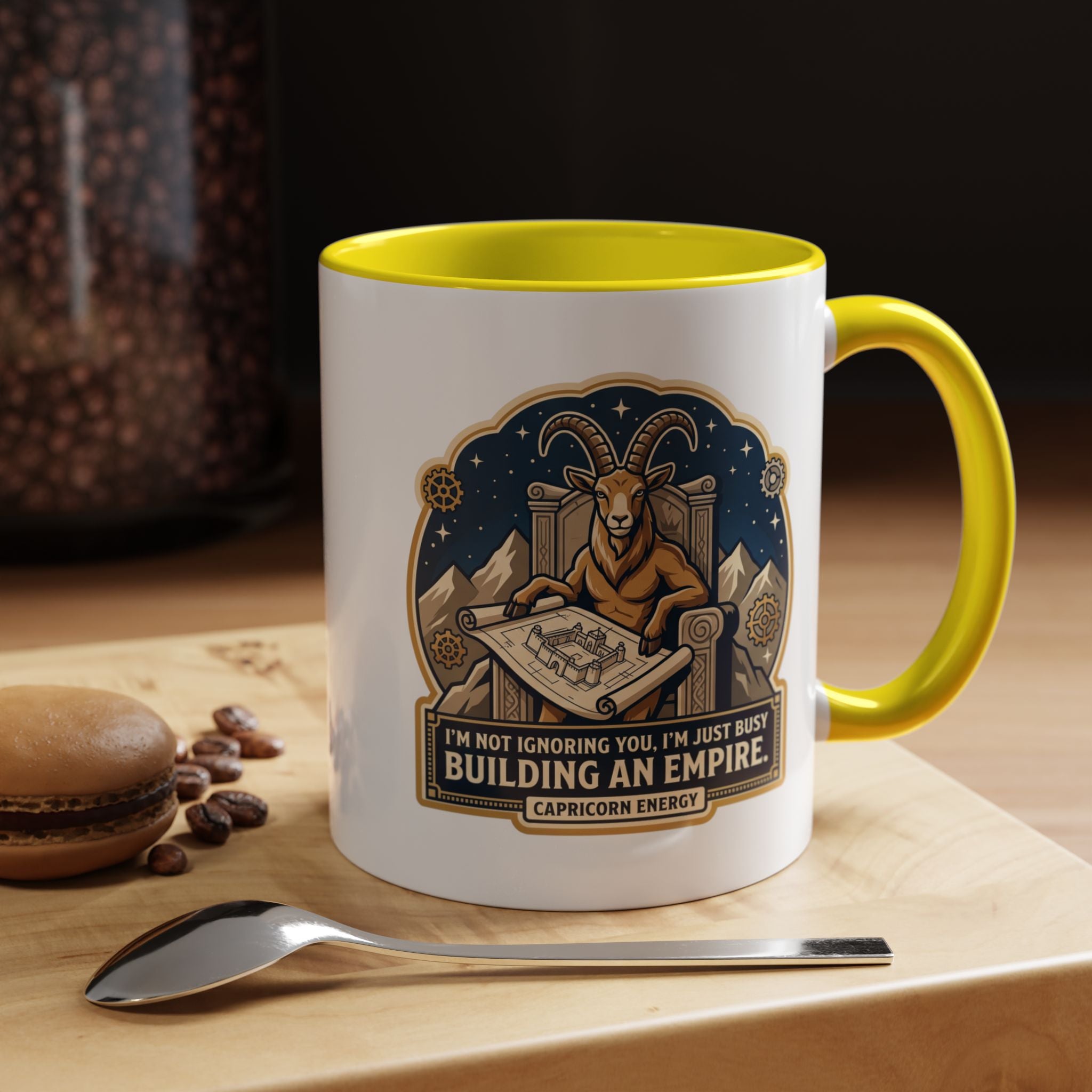 Capricorn Coffee Mug — “I’m Not Ignoring You, I’m Just Busy Building an Empire”