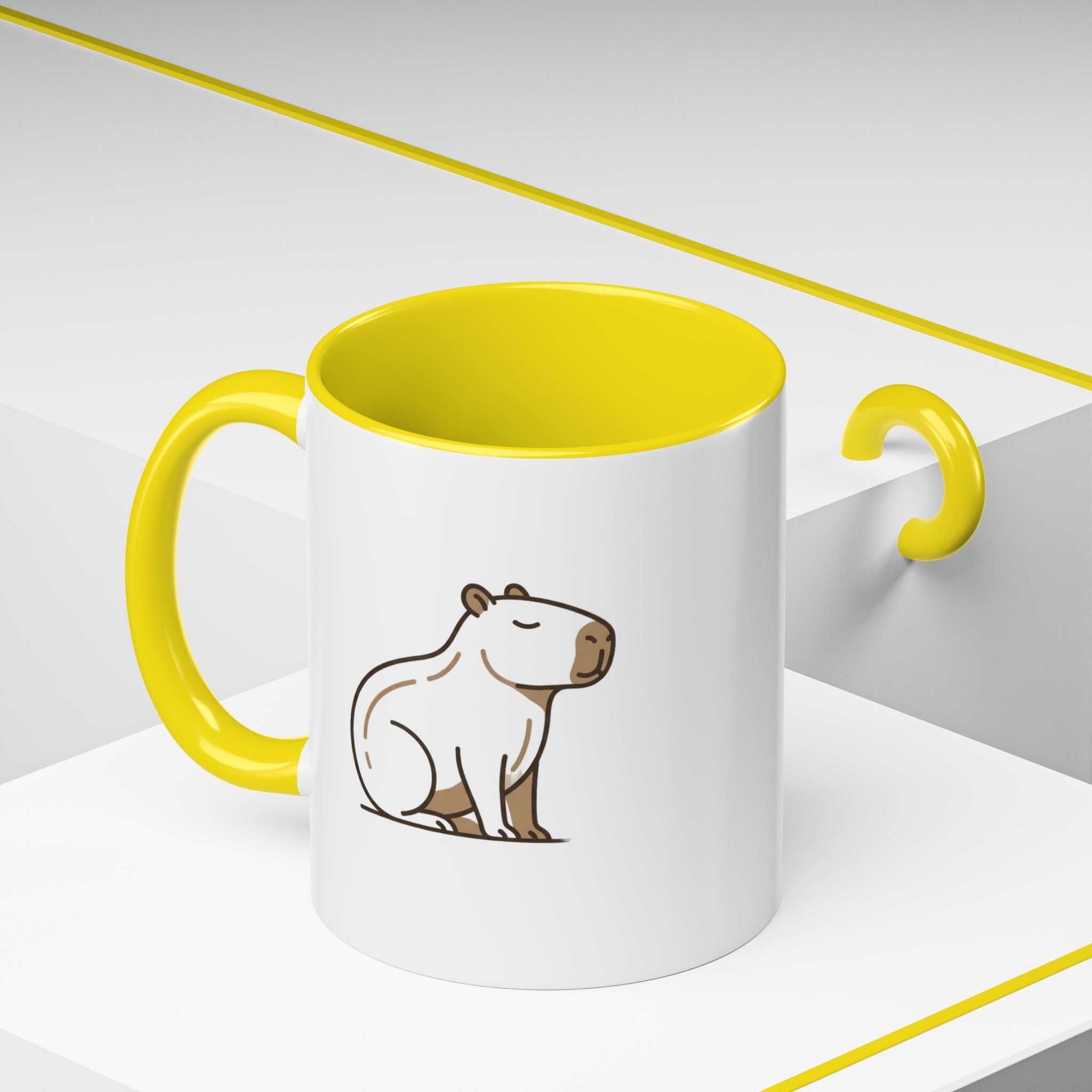 Funny Capybara Coffee Mug — Cute Relaxed Capybara Accent Mug