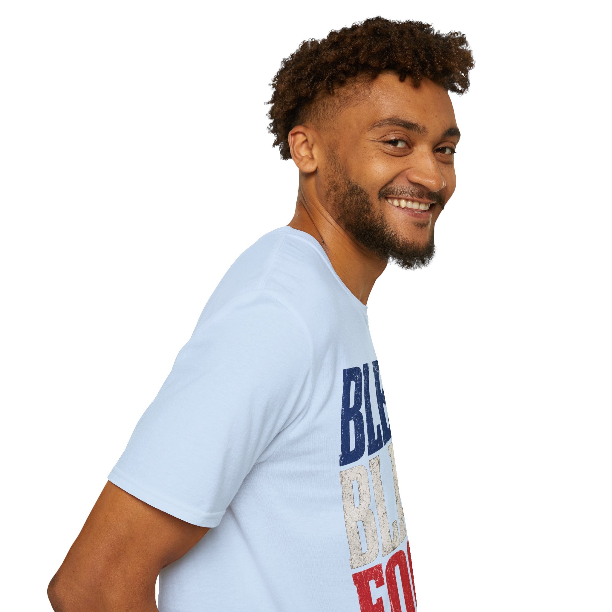France T-Shirt — Bleu Blanc Foot Vintage French Flag Soccer Graphic Tee