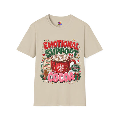 Emotional Support Cocoa T-Shirt — Holiday Hot Chocolate Graphic Tee