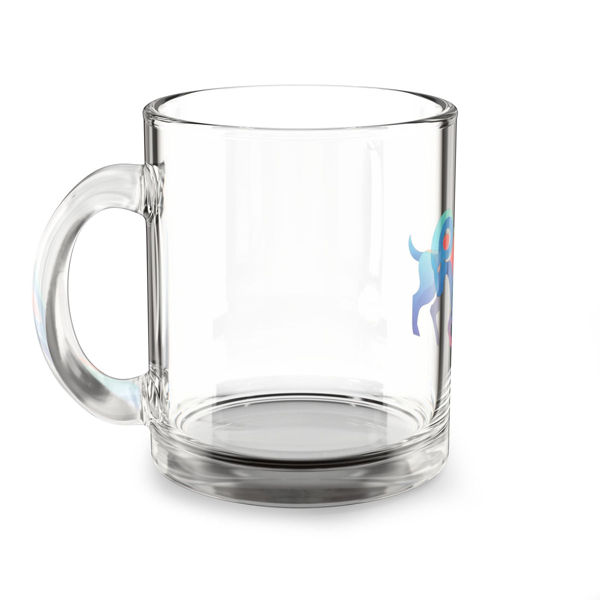 Aries Zodiac Aries Glass Mug — Colorful Geometric Ram 10oz