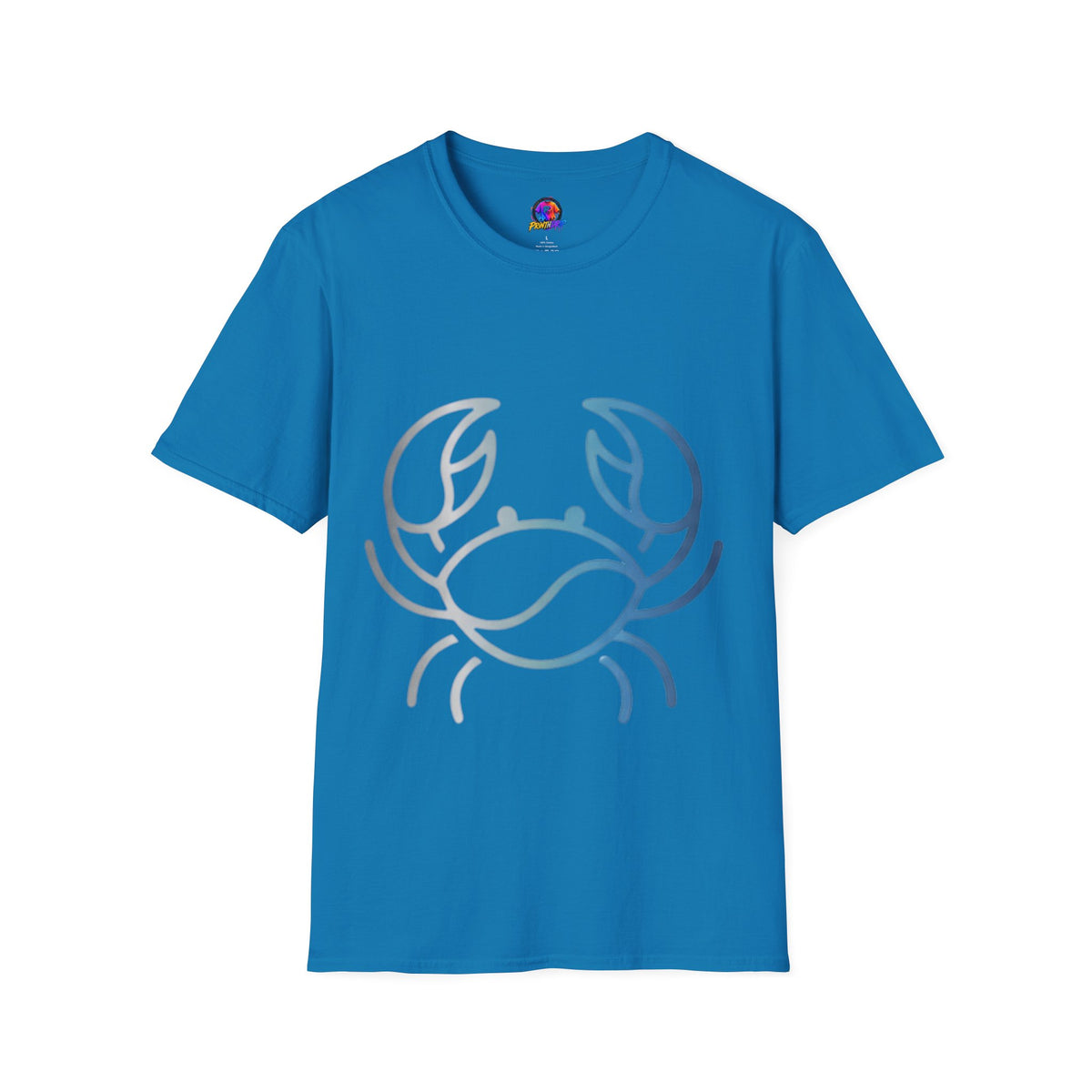 Crab Graphic T-Shirt — Coastal Blue Minimalist Beach Tee