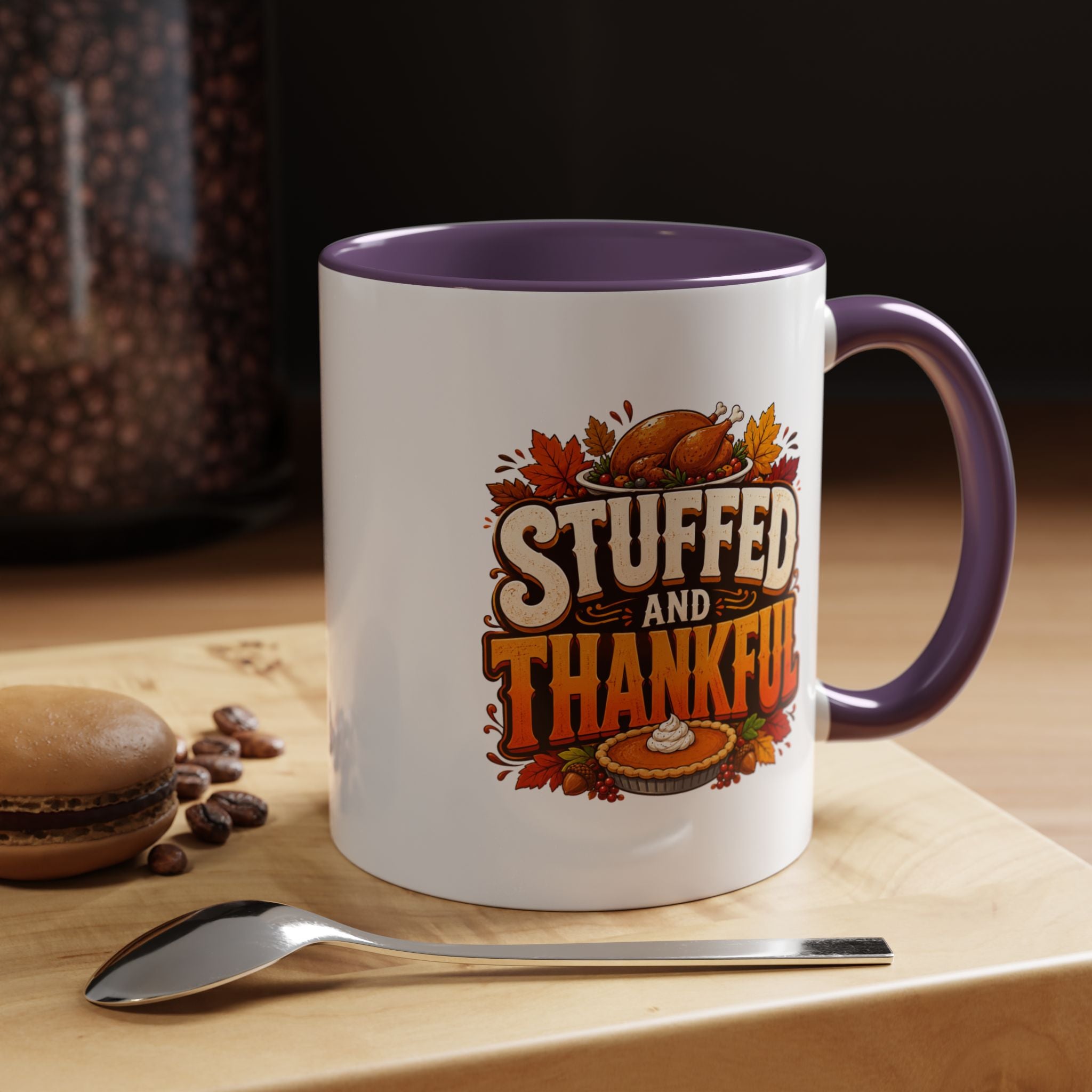 Thanksgiving Mug Stuffed and Thankful Thanksgiving Coffee Mug