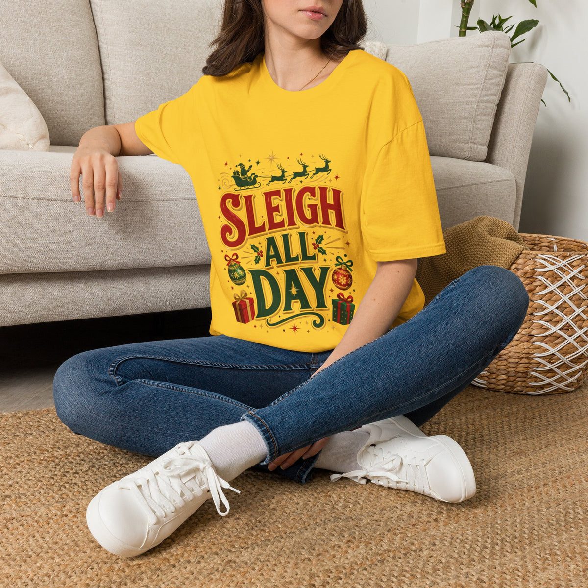 Sleigh All Day Christmas T-Shirt