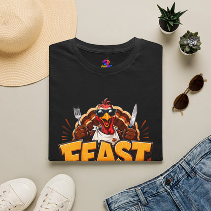 Feast Mode T-Shirt — Funny Thanksgiving Turkey Graphic Tee
