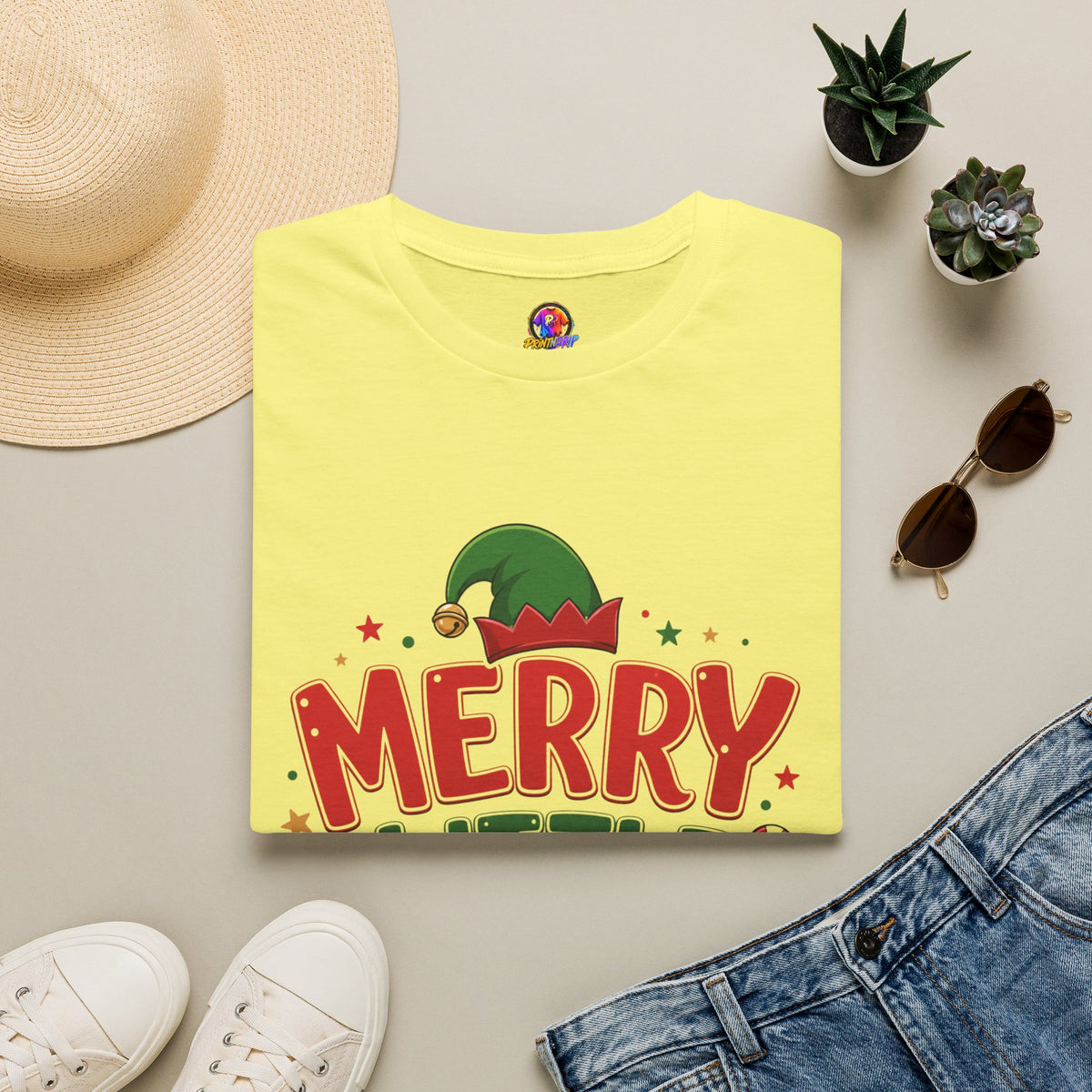Merry Little Elf T-Shirt — Festive Christmas Holiday Tee