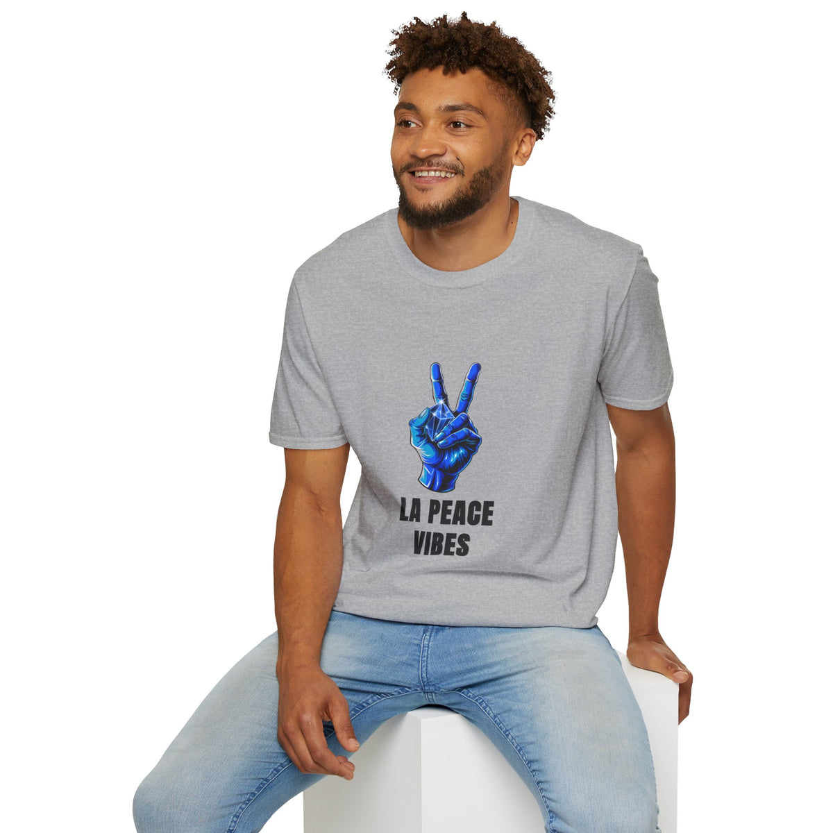 Peace Vibes T-Shirt — Blue Peace Hand Graphic Tee - Trending Now - August 2026
