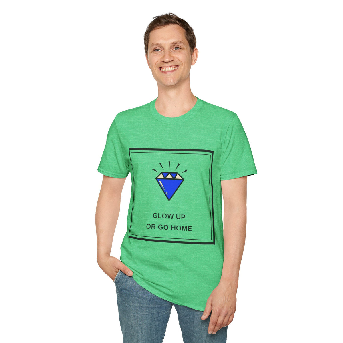 Graphic Tee — "Glow Up or Go Home" Diamond Design - Trending Now - August 2026