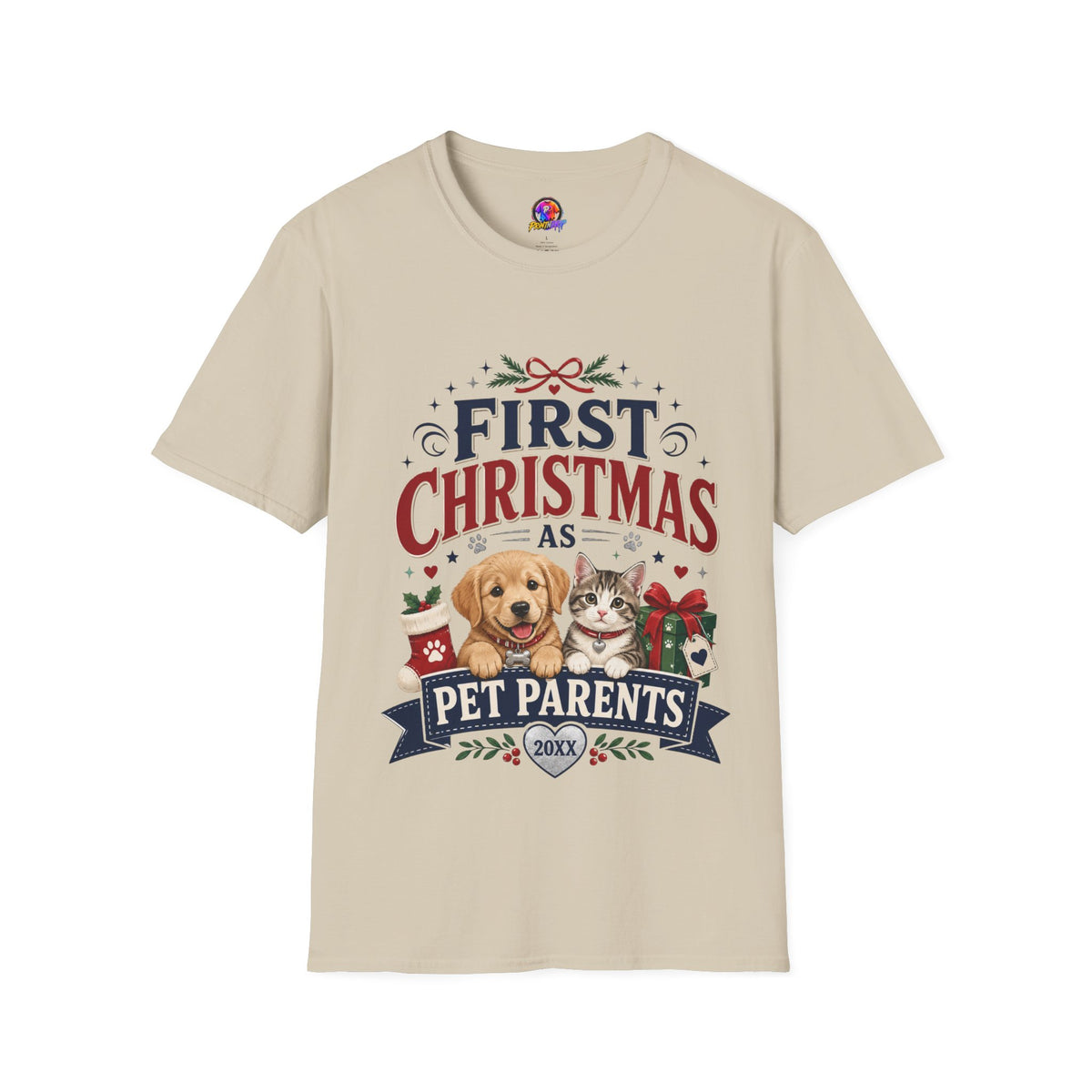 T-Shirt — "First Christmas as Pet Parents" Holiday Tee