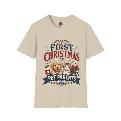T-Shirt — "First Christmas as Pet Parents" Holiday Tee
