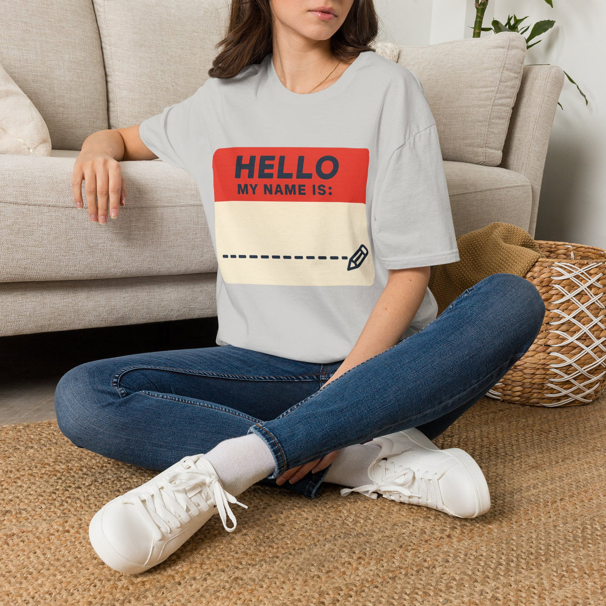 Hello My Name Is Name Tag T-Shirt — Funny Novelty Graphic Tee - Trending Now - August 2026