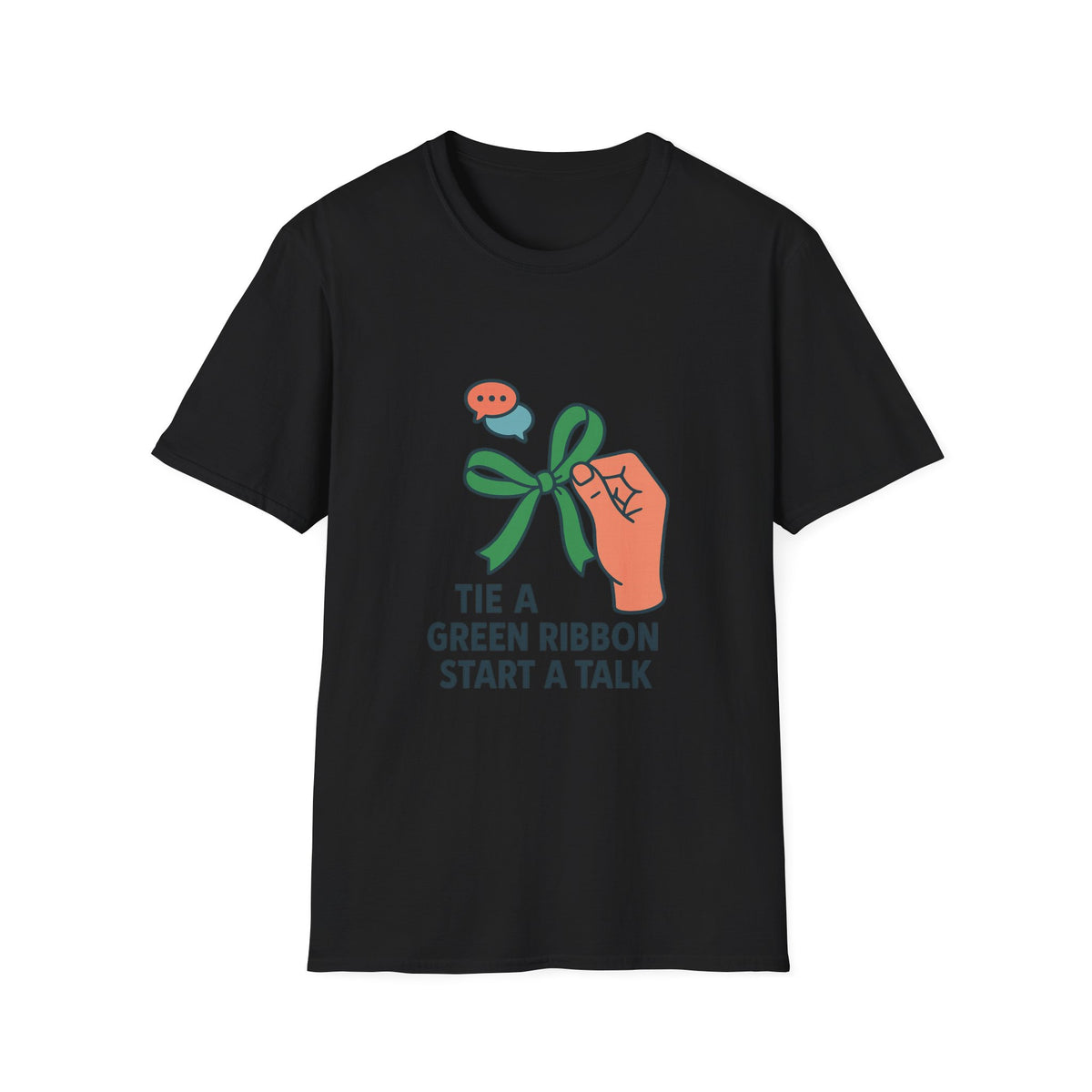 Mental Health Awareness T-Shirt — "Tie a Green Ribbon, Start a Talk" - Trending Now - October 2026