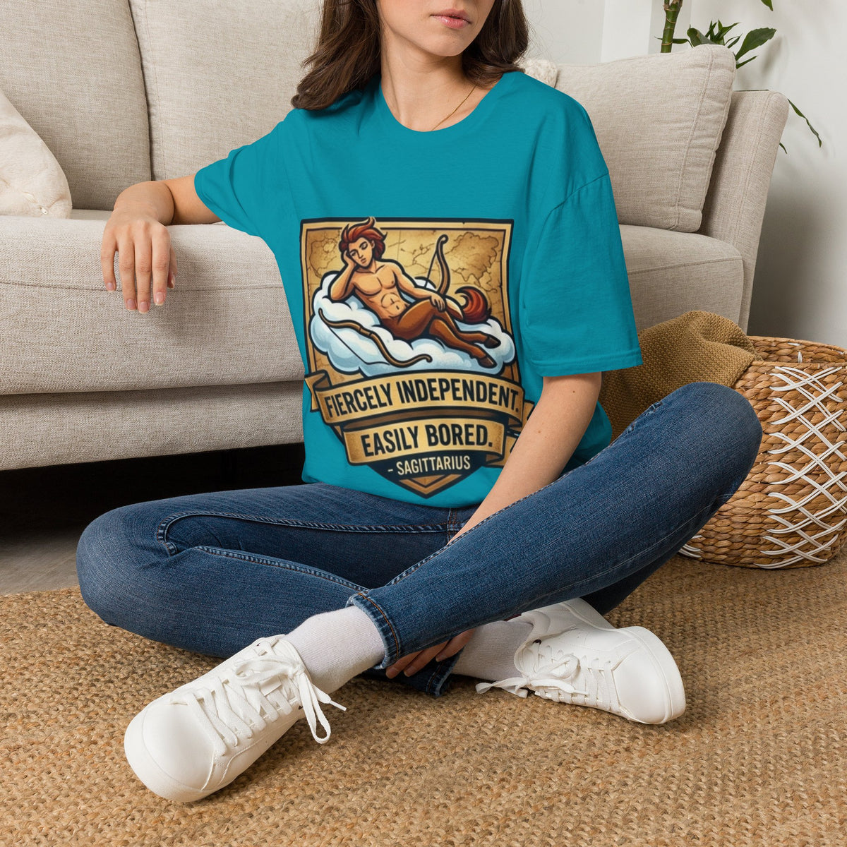 Sagittarius Zodiac T‑Shirt — Fiercely Independent, Easily Bored Astrology Tee
