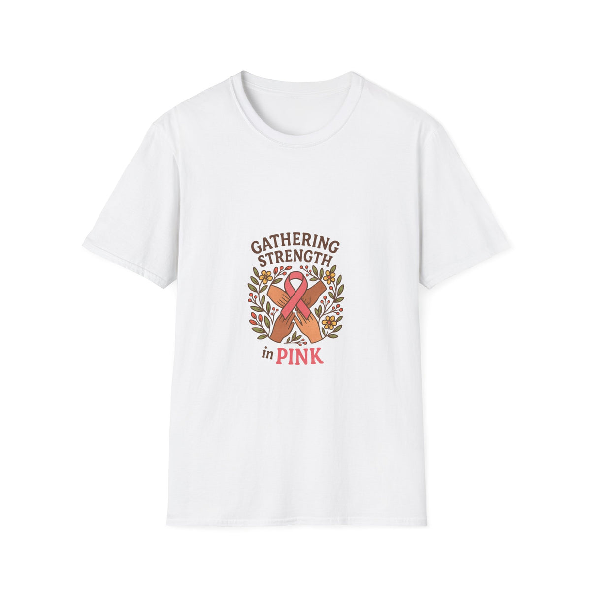 Gathering Strength in Pink T-Shirt – Breast Cancer Awareness Ribbon Tee - Trending Now - October 2026