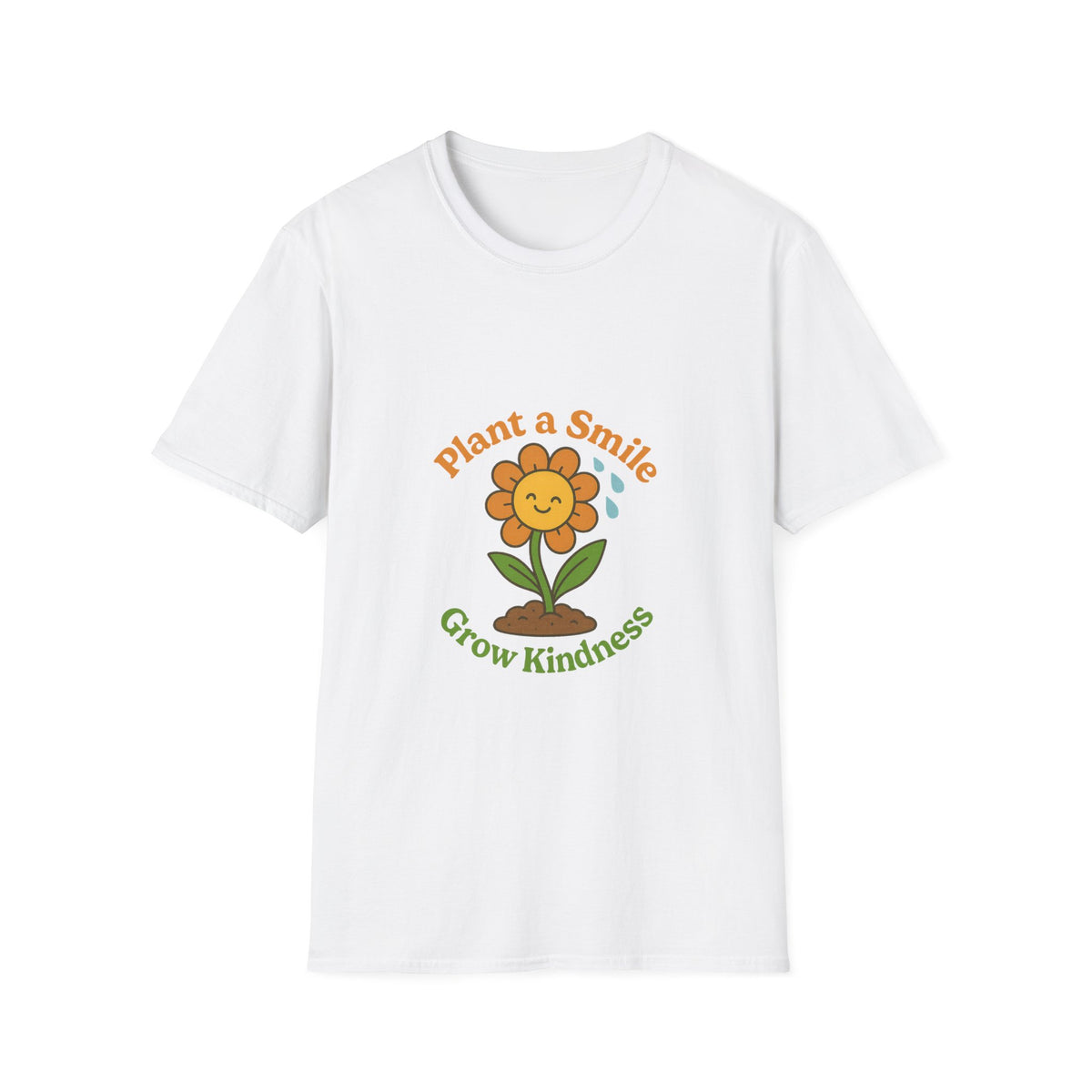 Plant A Smile Grow Kindness Retro Tee - Cute Groovy Flower Graphic T-Shirt - Trending Now - October 2026