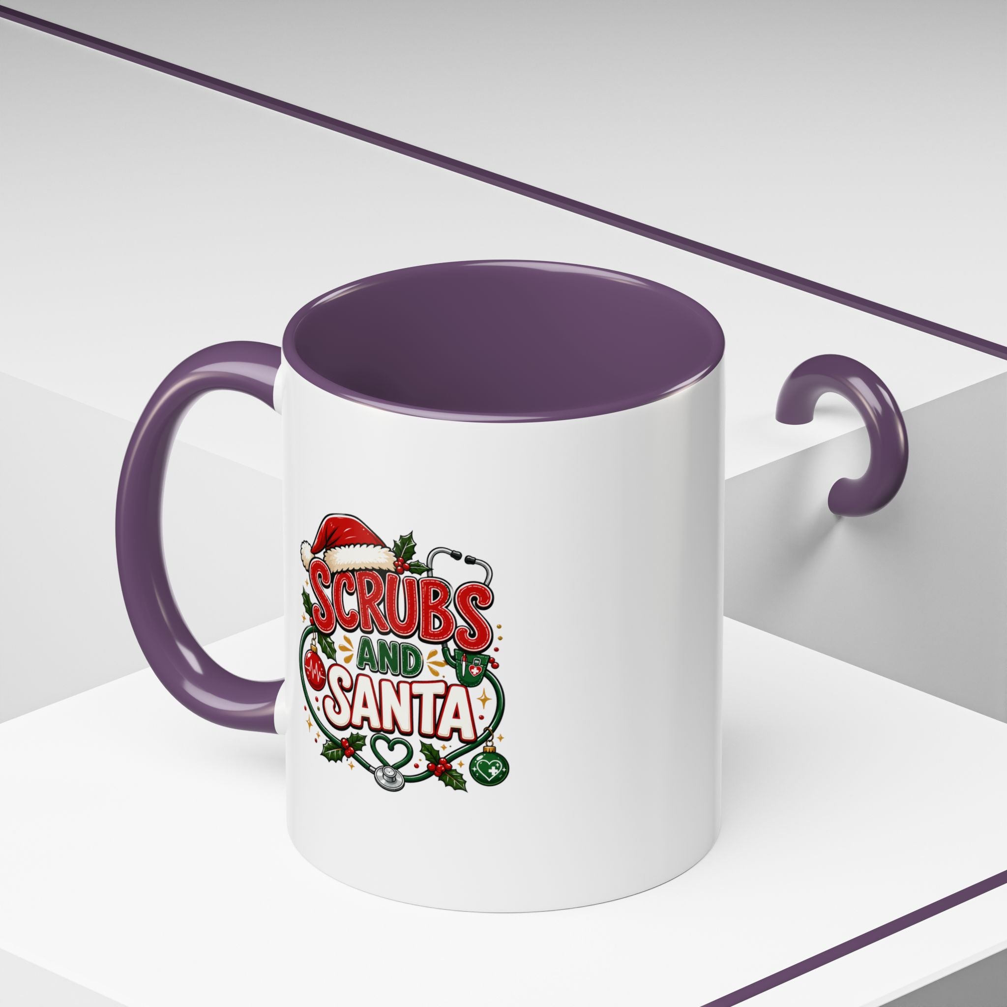 Coffee Mug — "Scrubs and Santa" Christmas Nurse Mug