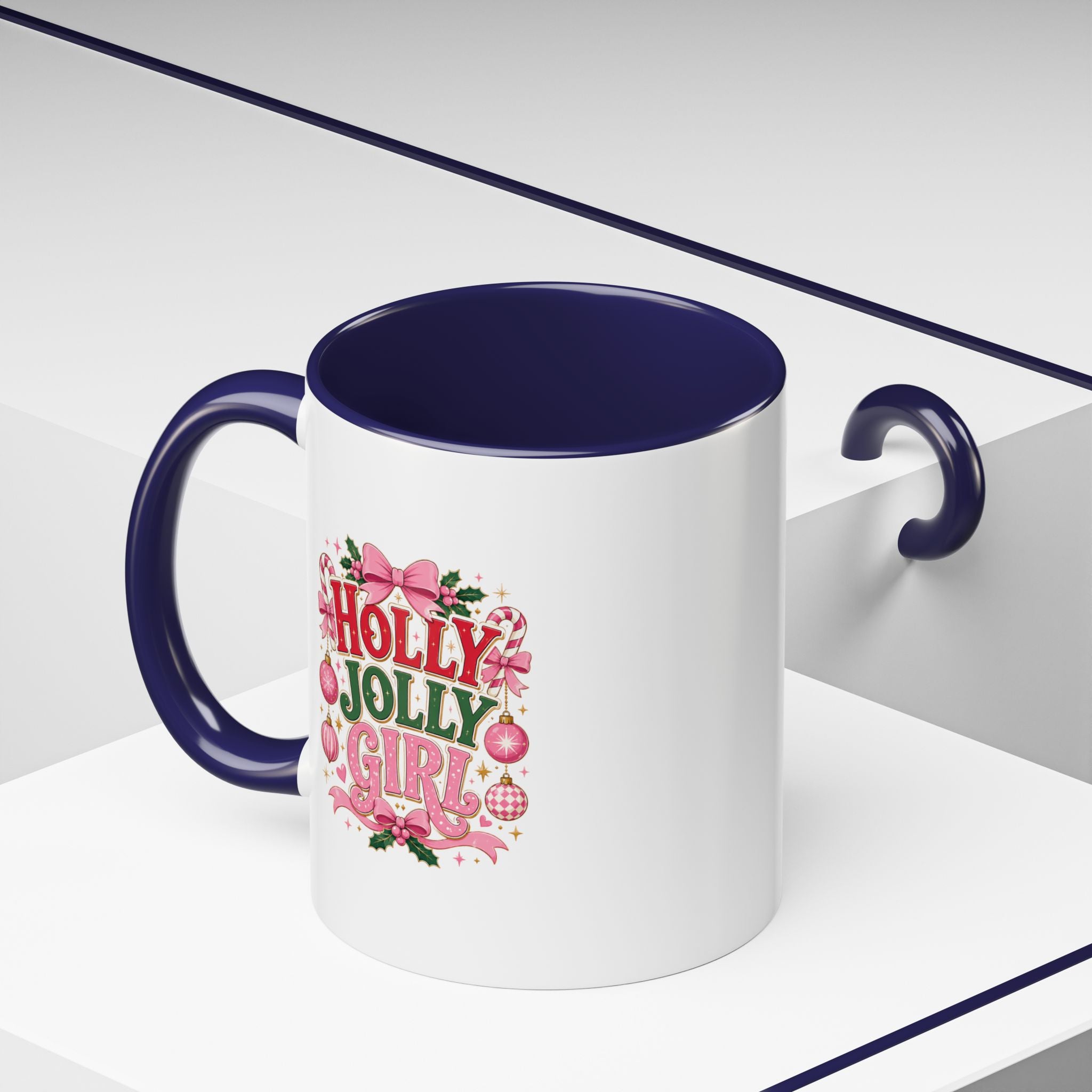 Accent Coffee Mug Holly Jolly Girl