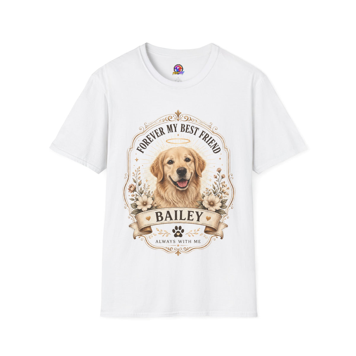 Forever My Best Friend Memorial Dog T-Shirt — Personalized Pet Tribute Tee