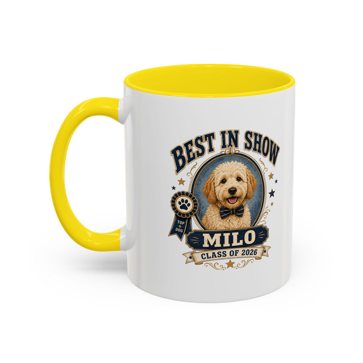 Milo Bailey Dog Dad Mom Best in Show Milo Dog Coffee Mug — Class of 2026 Accent Mug
