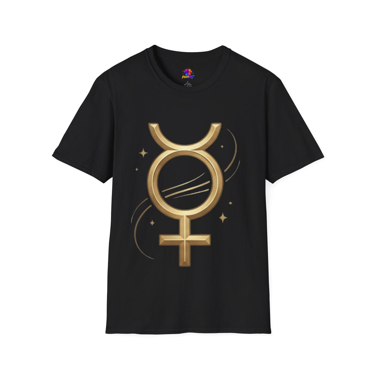 Gold Mercury Astrology Symbol Tee T-Shirt