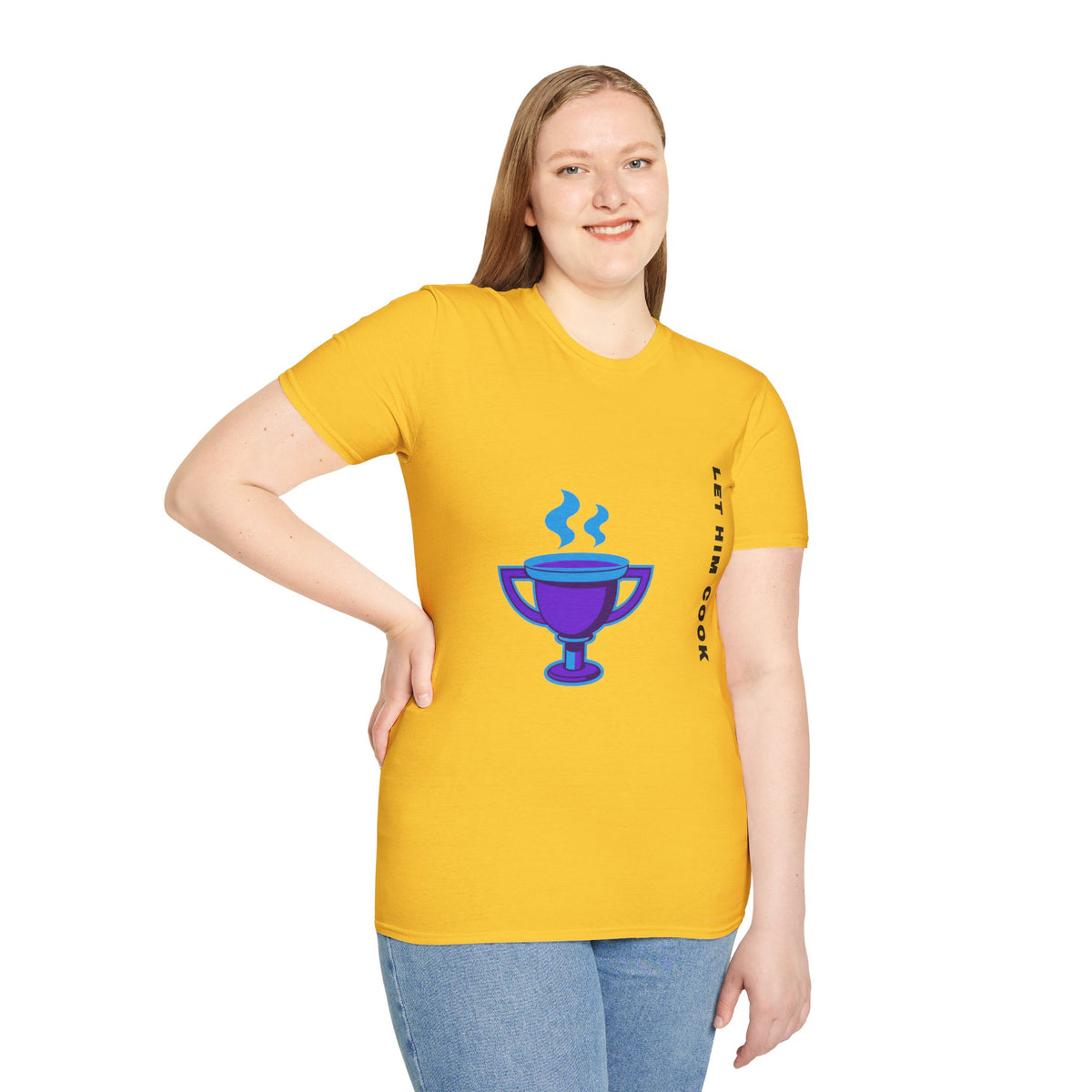 Trophy Mug T‑Shirt — "Let Him Cook" Funny Chef Pride Tee - Trending Now - September 2026