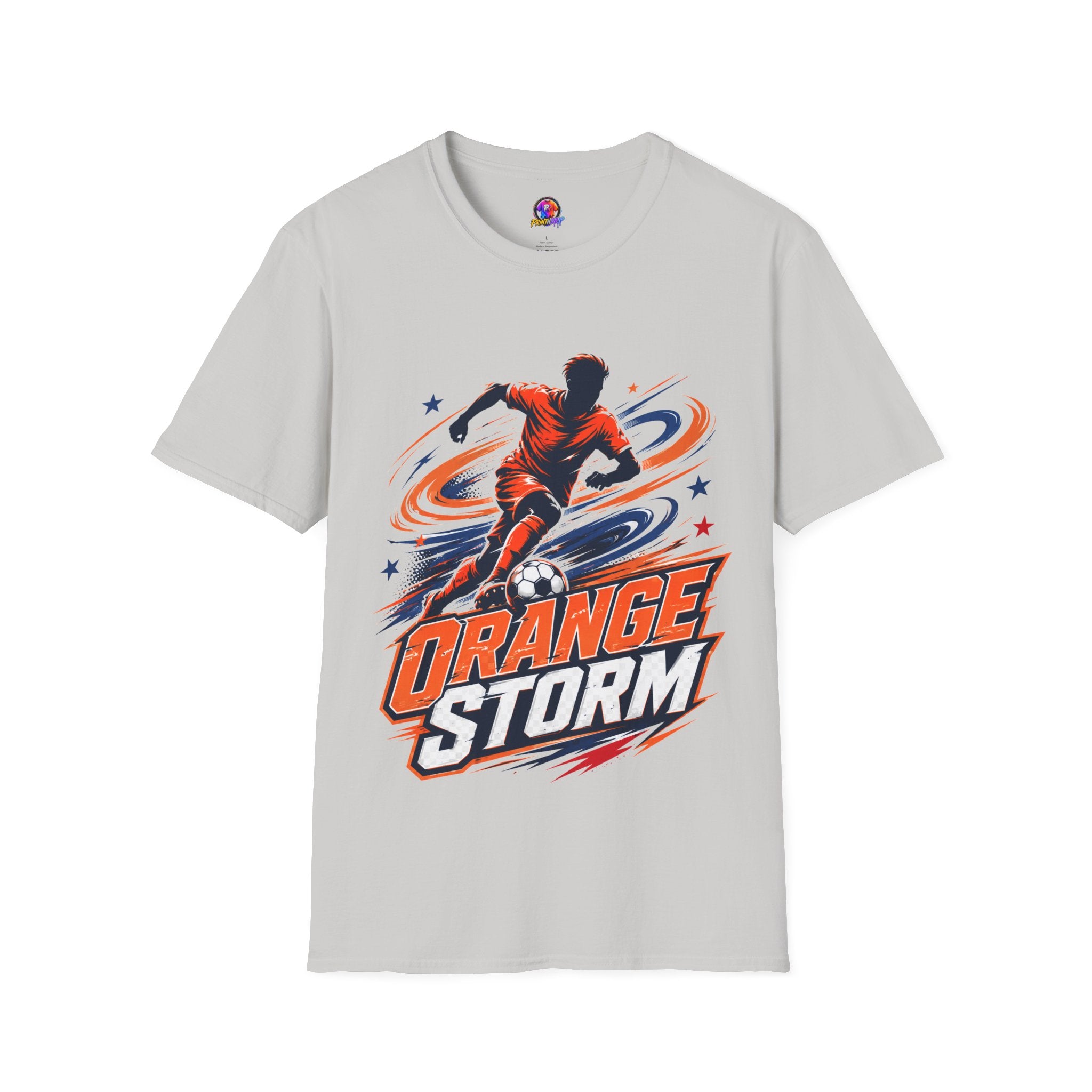 Netherlands Orange Storm Soccer T-Shirt — Dynamic Player Graphic Tee