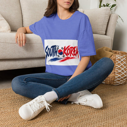 South Korea Flag Brushstroke T-Shirt — Patriotic Korean Travel Tee
