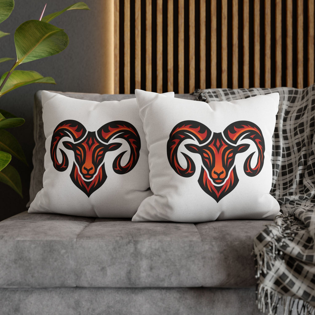Aries Fiery Ram Head Pillowcase
