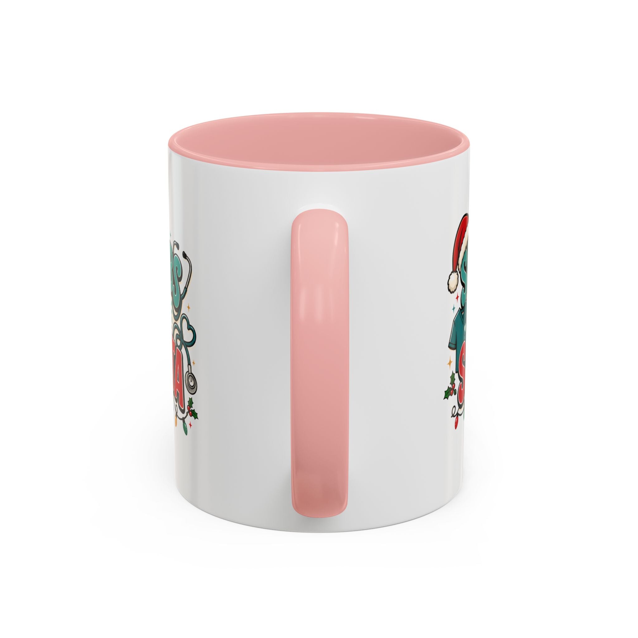 Modern Day Christmas Scrubs and Santa Coffee Mug — Funny Christmas Nurse Gift