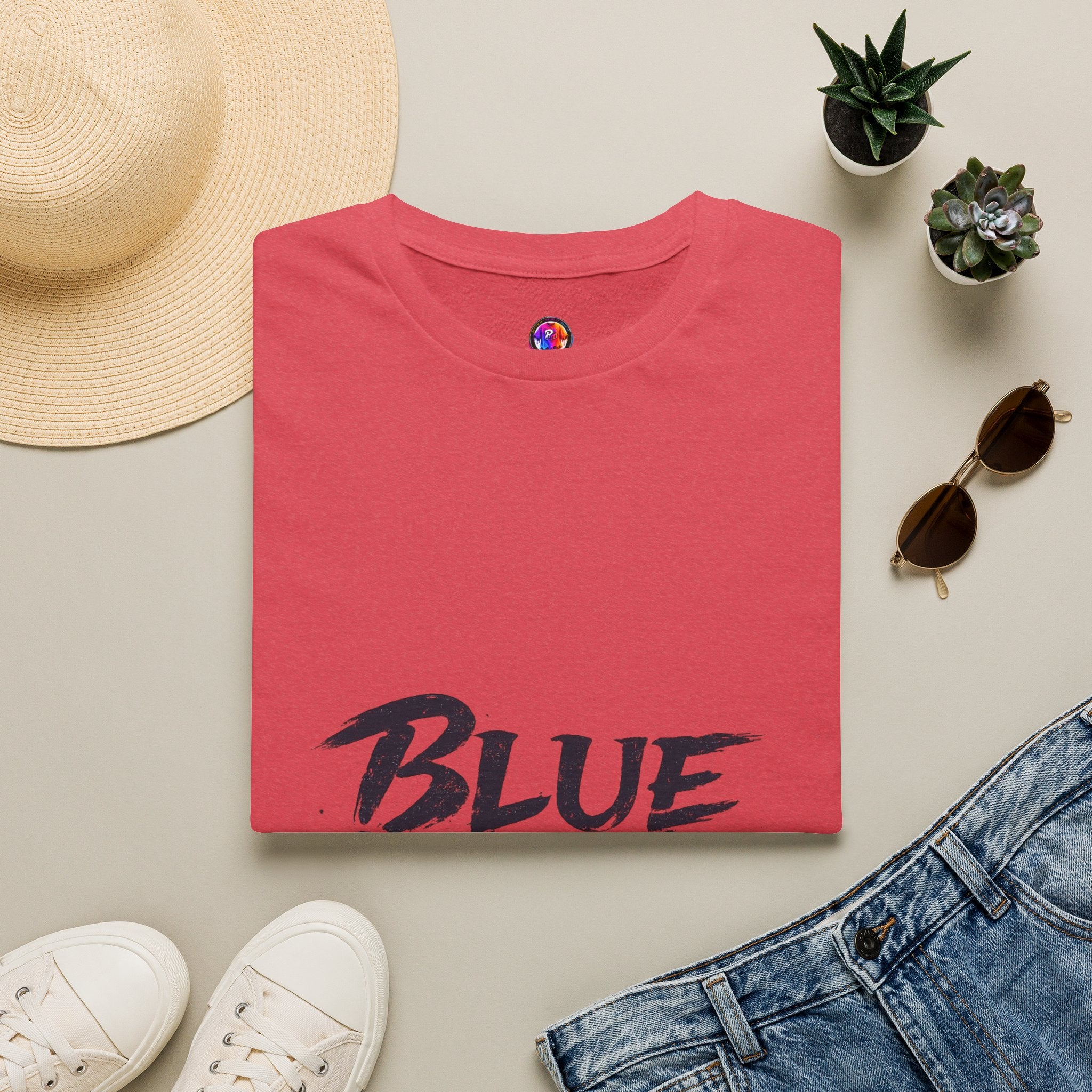 Japan Blue Samurai T-Shirt — Bold Brushstroke Graphic Tee