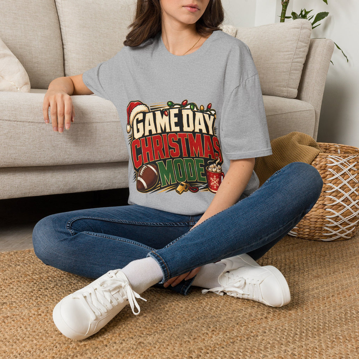 Game Day Christmas T-Shirt — Football Holiday Mode Tee