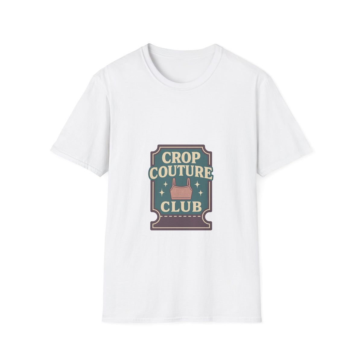 Crop Couture Club Retro Fashion Graphic Tee - Trending Now - October 2026