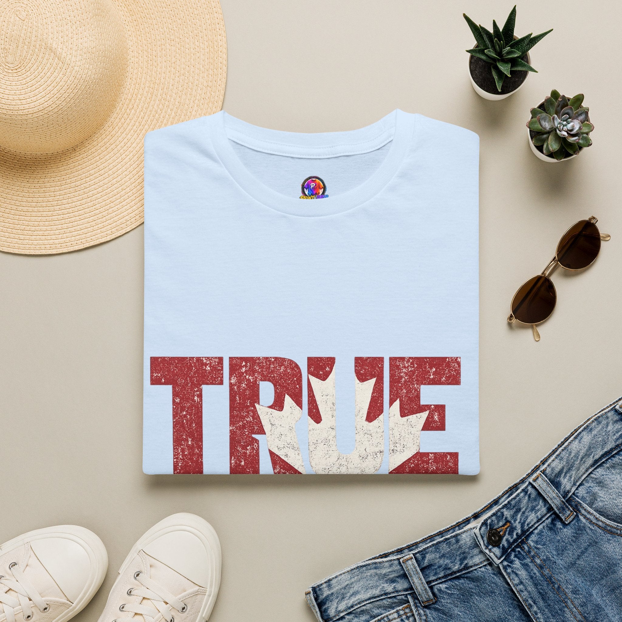 Canada True North Football T-Shirt — Vintage Canadian Leafs Sports Tee
