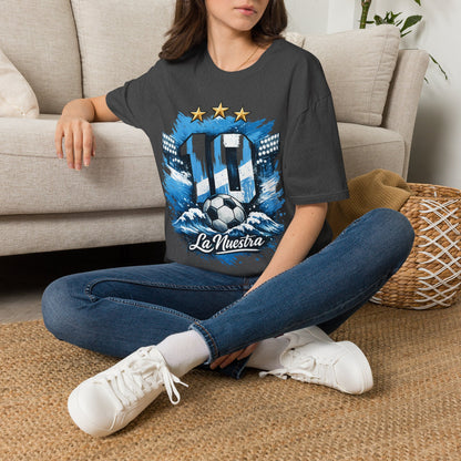 Argentina Soccer Fan T-Shirt — 'La Nuestra' #10 Jersey Design