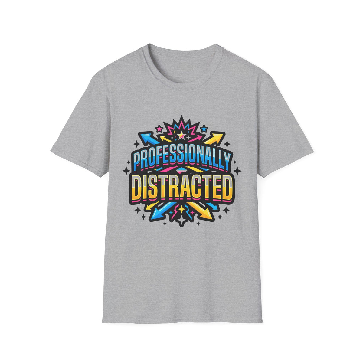 Black T-Shirt with Colorful Carnival 'Unvaccinated' Graphic – Statement Tee for Festivals & Activism - Trending Now - August 2026