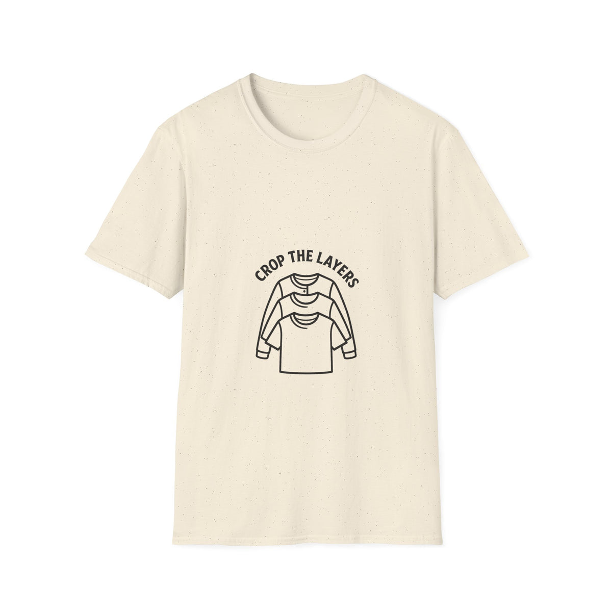 Crop the Layers T-Shirt — Minimal Graphic Layered Sweater Illustration Tee - Trending Now - October 2026