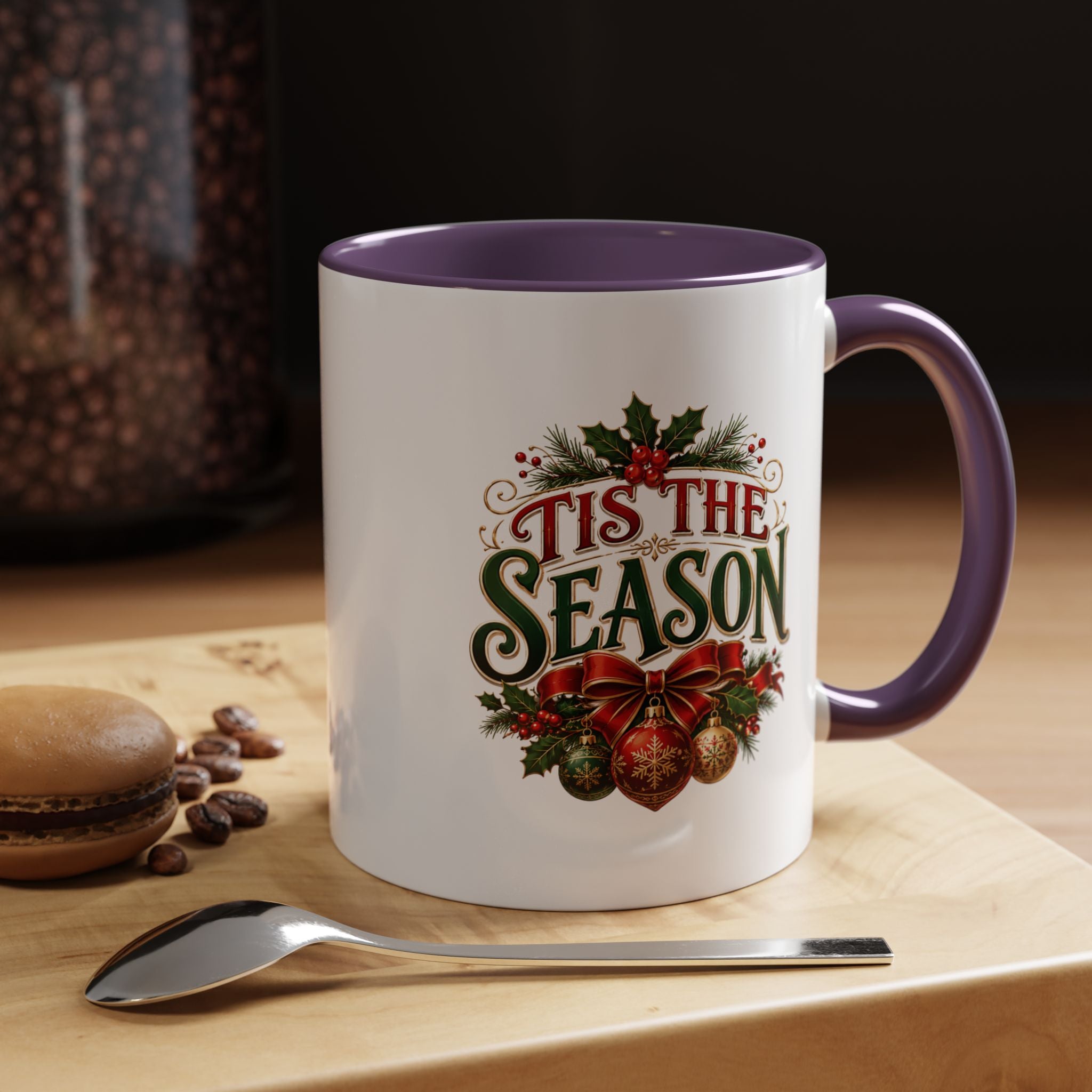 Tis The Season Accent Coffee Mug - Holiday Christmas Coffee Cup
