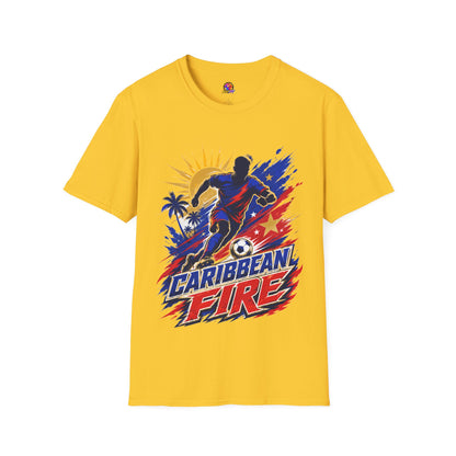 Haiti Soccer T-Shirt — Caribbean Fire Graphic Tee
