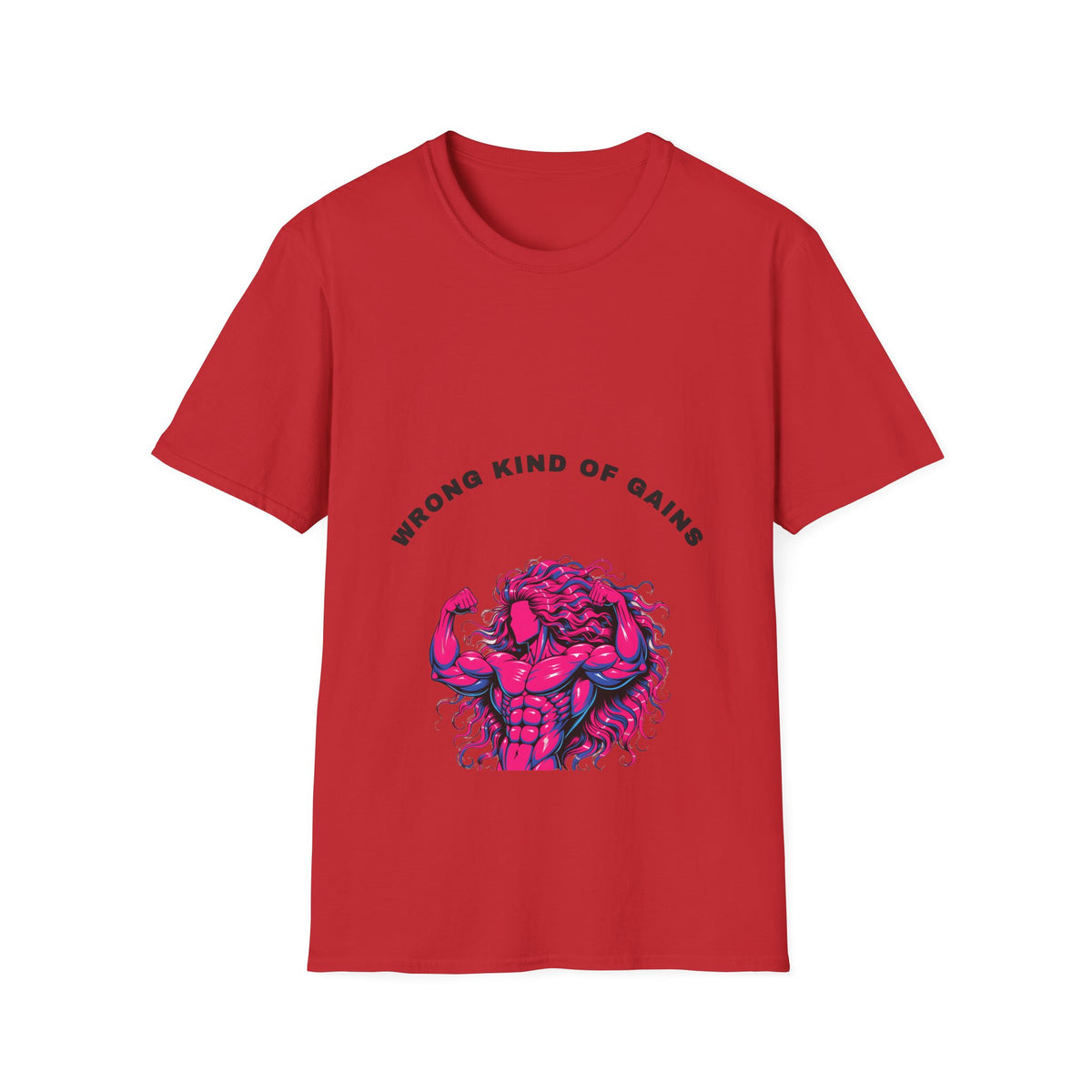 Wrong Kind of Gains Funny Bodybuilder Monster White Graphic Tee - Trending Now - September 2026