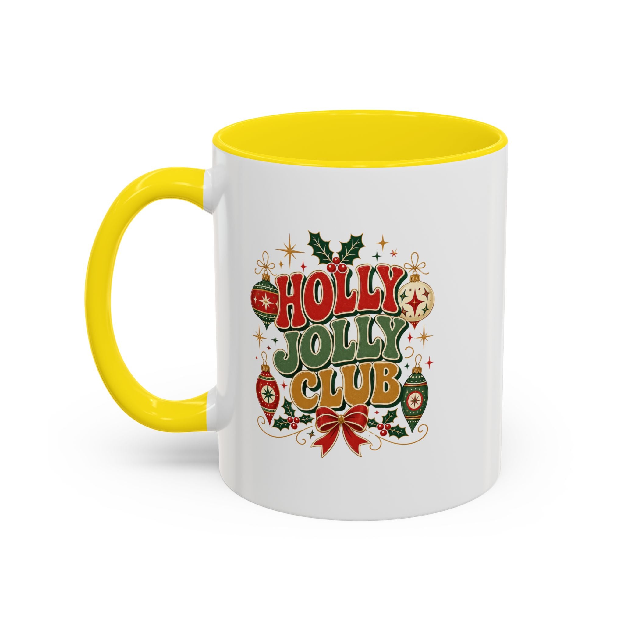 Accent Coffee Mug Holly Jolly Club
