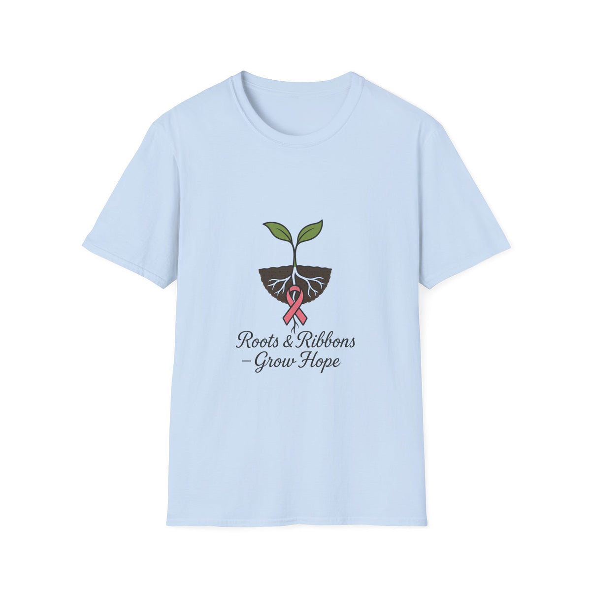Plant Seedling T‑Shirt — "Roots & Ribbons Grow Hope" Minimalist Garden Tee - Trending Now - October 2026