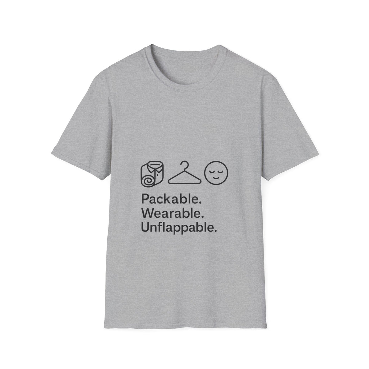 Packable. Wearable. Unflappable. T-Shirt — Minimal Travel Tee - Trending Now - October 2026