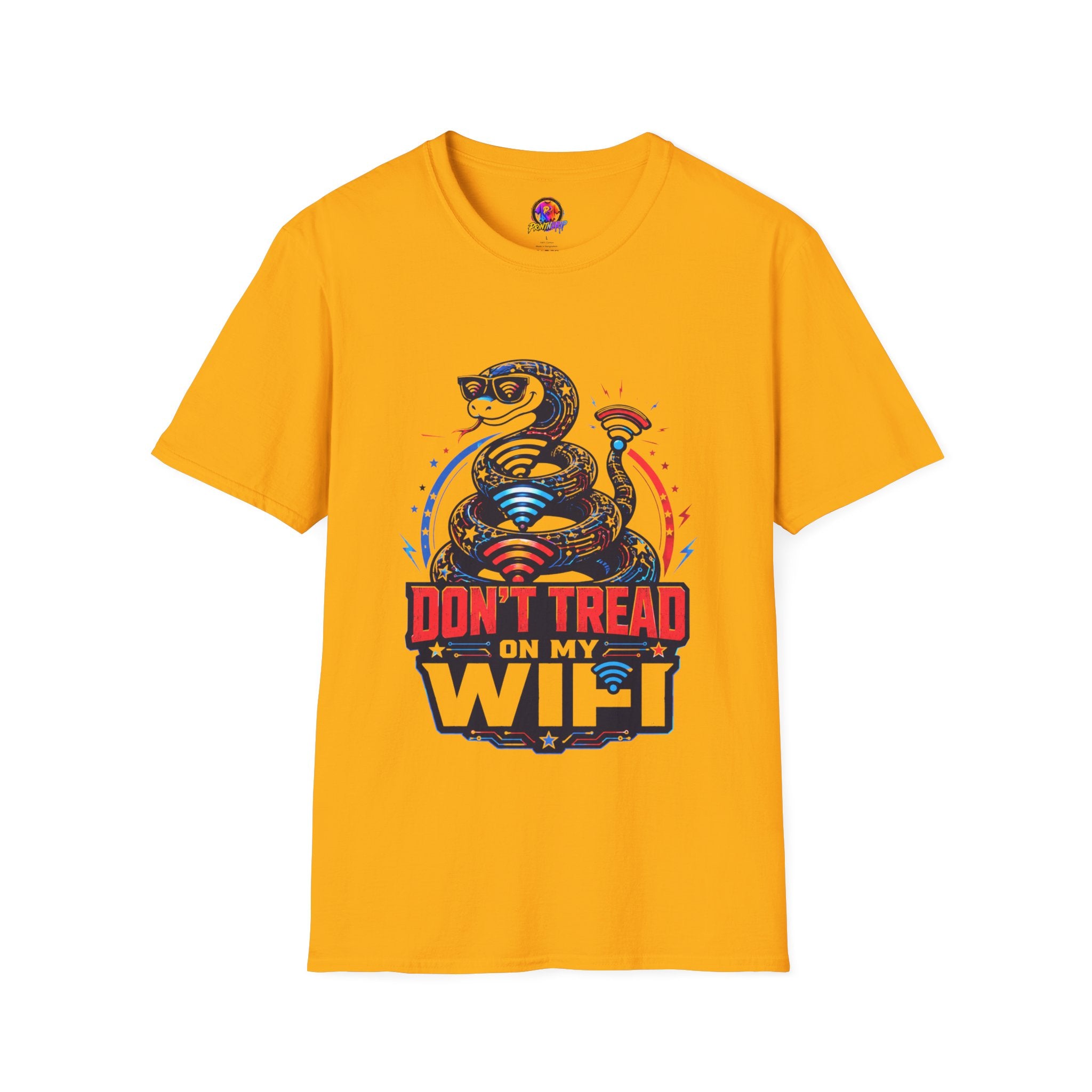 Don’t Tread on My WiFi T-Shirt — Patriotic Gadsden Snake WiFi Tee