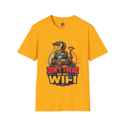 Don’t Tread on My WiFi T-Shirt — Patriotic Gadsden Snake WiFi Tee