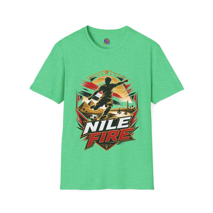 Egypt Soccer Player Nile Fire Graphic T-Shirt — Retro Athletic Team Tee